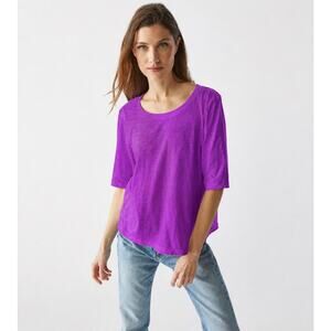 Michael Stars Dua Swing Tee Royal Blue Supima Cotton Slub OS NWT